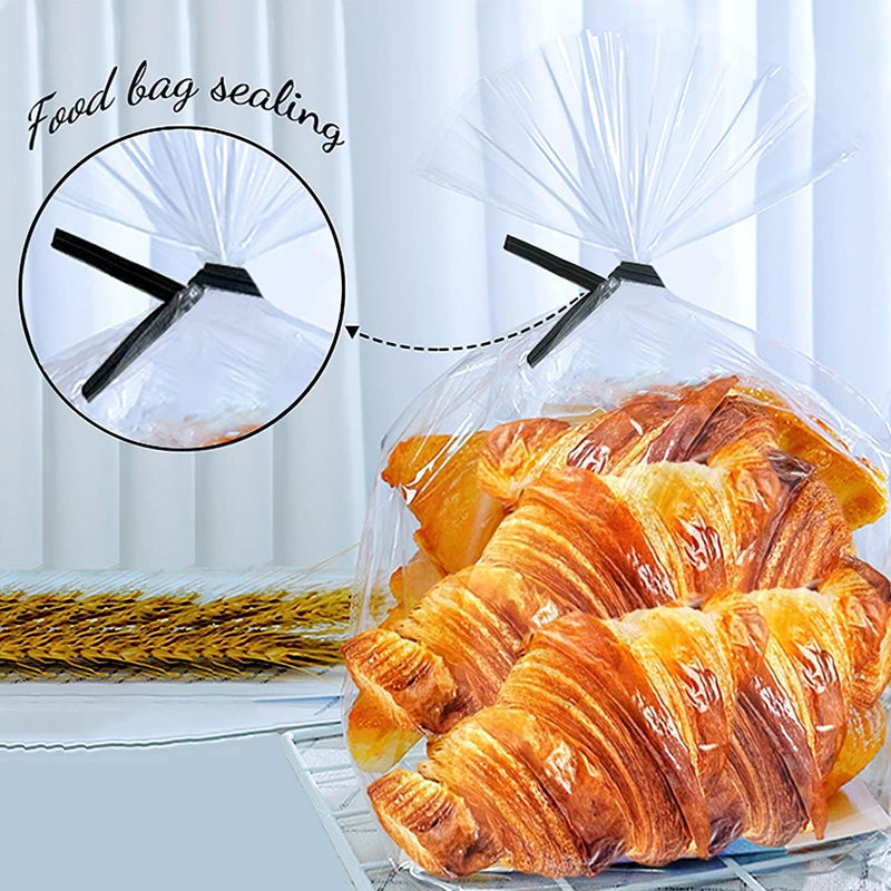 Easytle 1000 Pcs Twist Ties for Bags 5" Cable Ties Bag Twist Ties for Cord Twist Bread Ties Reusable Black Plastic Coated Ties Heavy Duty Bread Ties Twist Wire Ties for Household and Office Use - Image 4